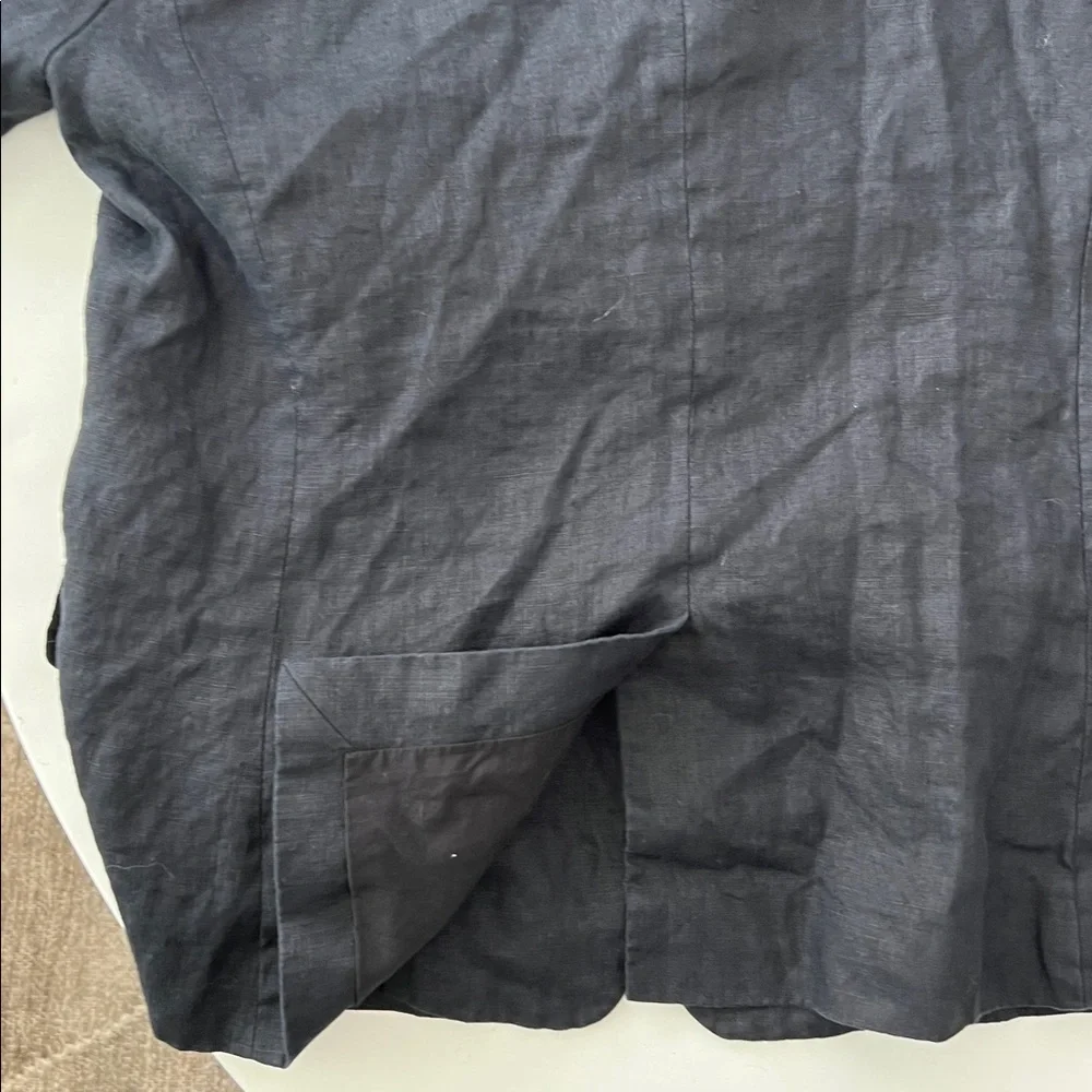 Quince 100% European Linen Structured Blazer in Black Size Small - Picture 5 of 6